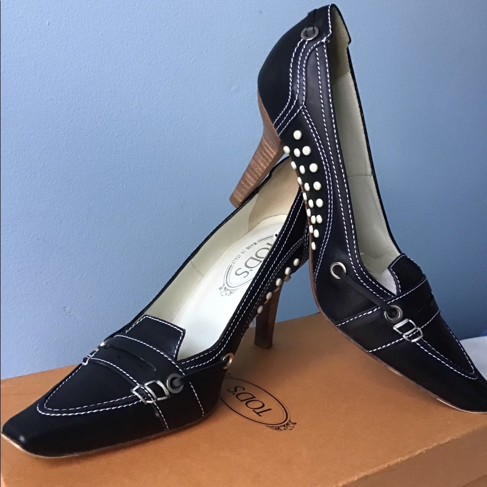 Tod’s shoes black leather size 5.5